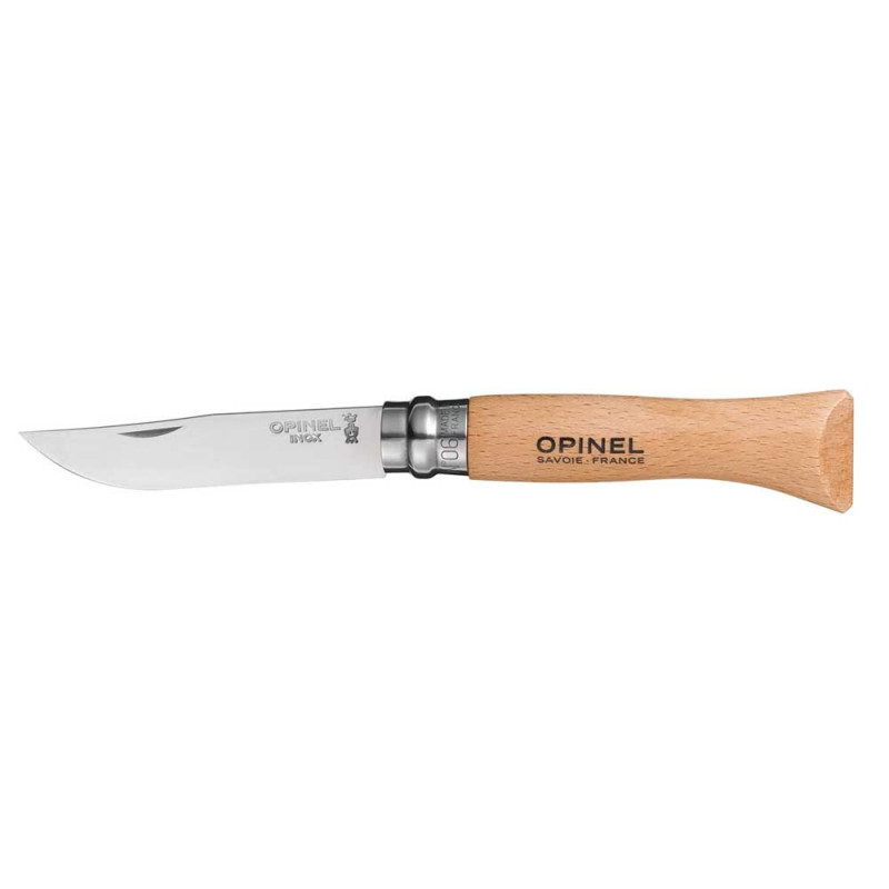 Opinel du N° 6 - Couteau traditionnel avec lame en acier inox et