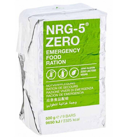 Ración de emergencia de supervivencia vegana cero MSI NRG-5