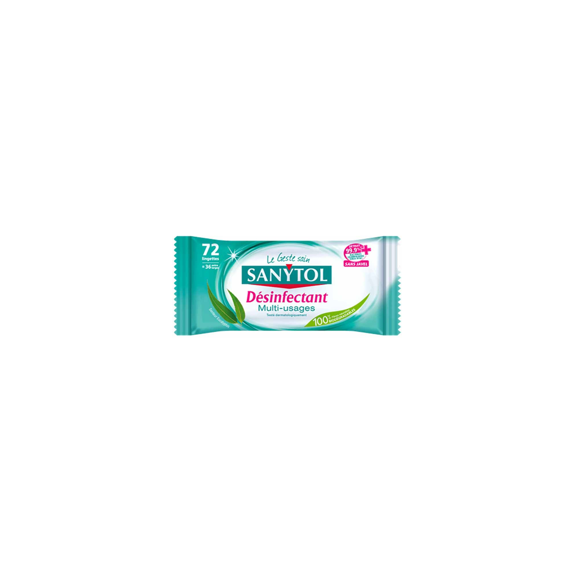 Sanytol Lingettes Multi-Usages Désinfectant 72 Pièces