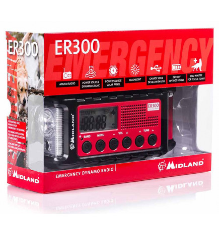 ER300 Radio d'urgence AM/FM Midland emballage