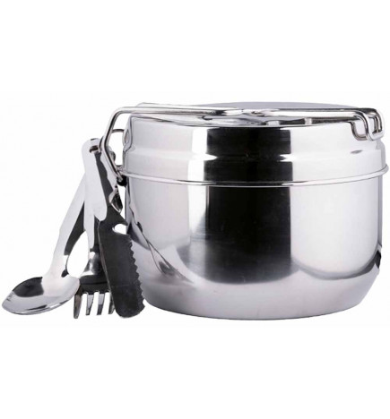 Bivouac bowl 3 pieces stainless steel 4046872424328