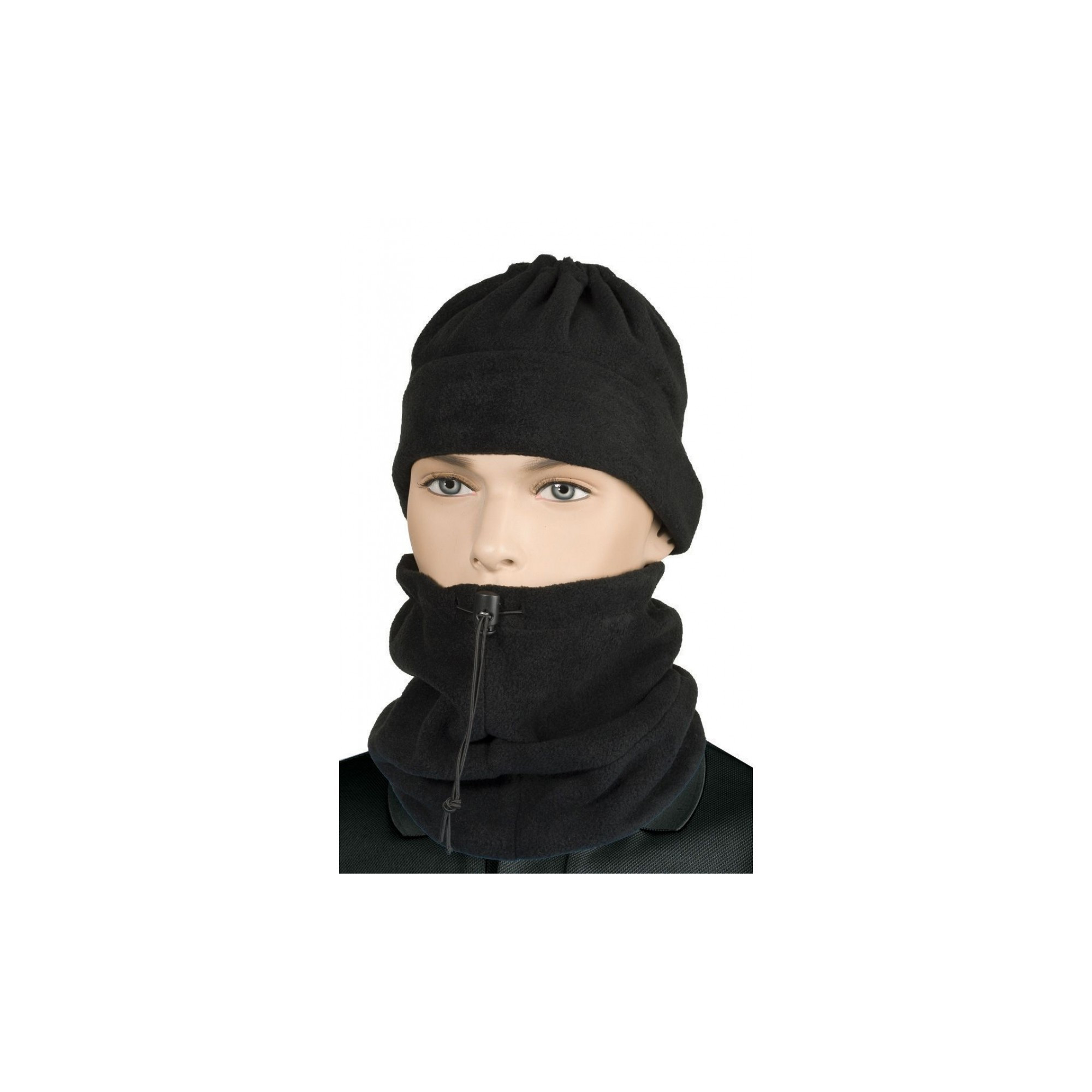 Tour de cou polaire Noir multifonction écharpe chaude Homme Femme Snood  protège