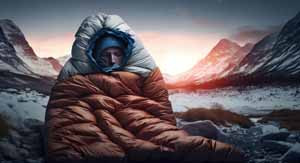 Very cold sleeping bag down to -63°C
